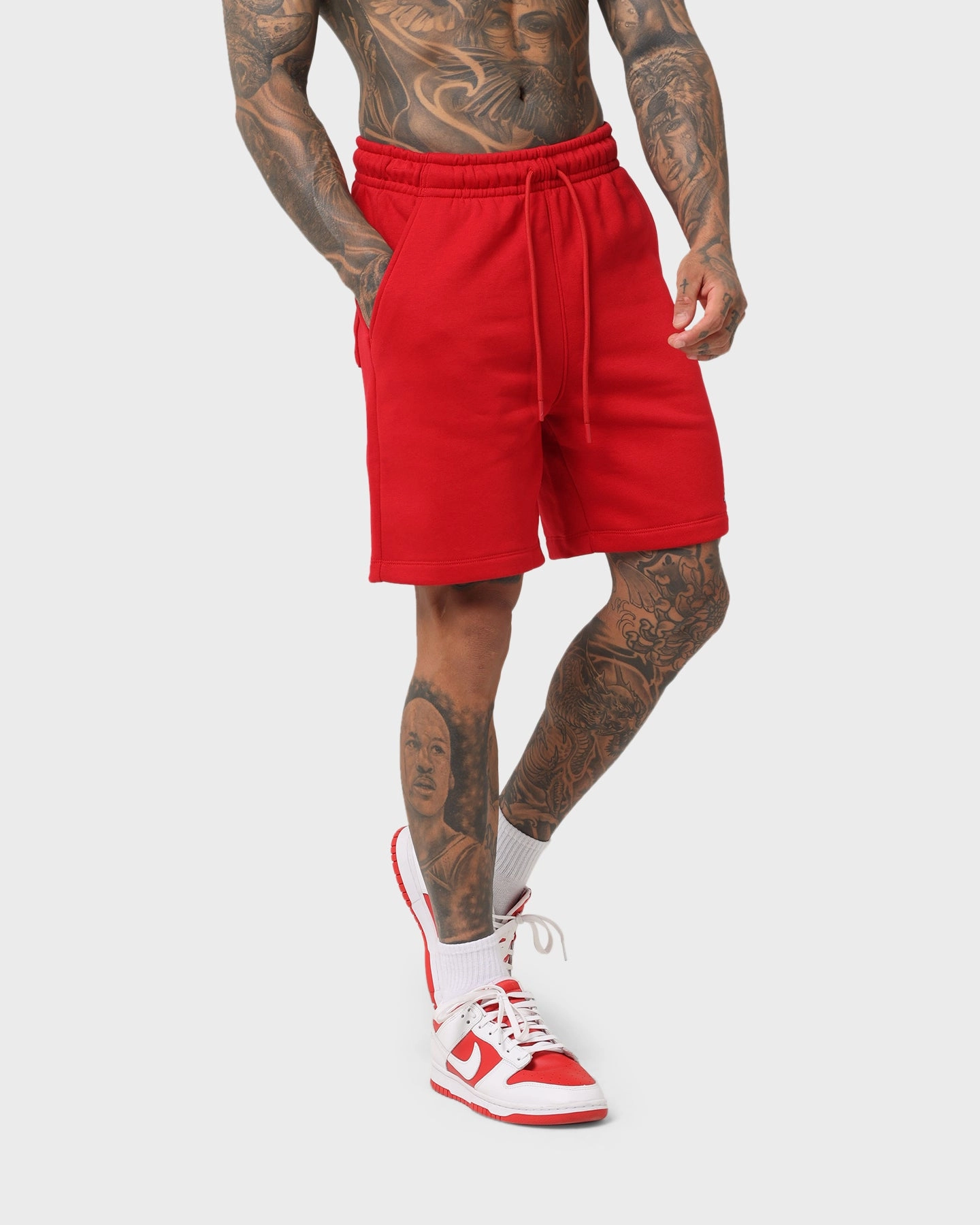 Ultra Breathable Jordan Essential Fleece Shorts White/Gym Red