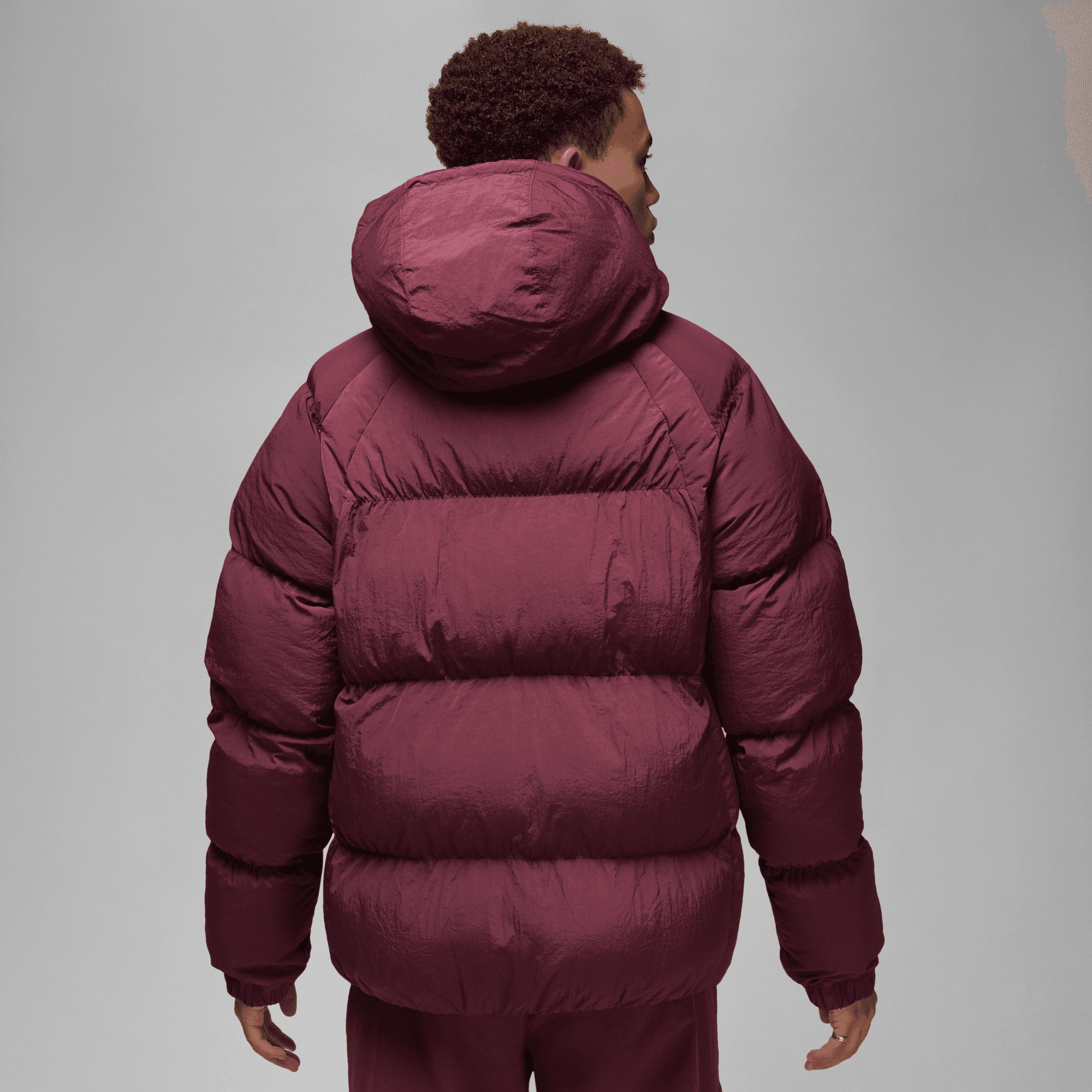 Abrasion Proof Shoulders Flexible Hem Adjustment Jordan Essential Puffer Jacket 'Cherrywood'
