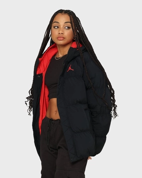 Modern Jordan Essential Puffer Jacket Black/Fire Red