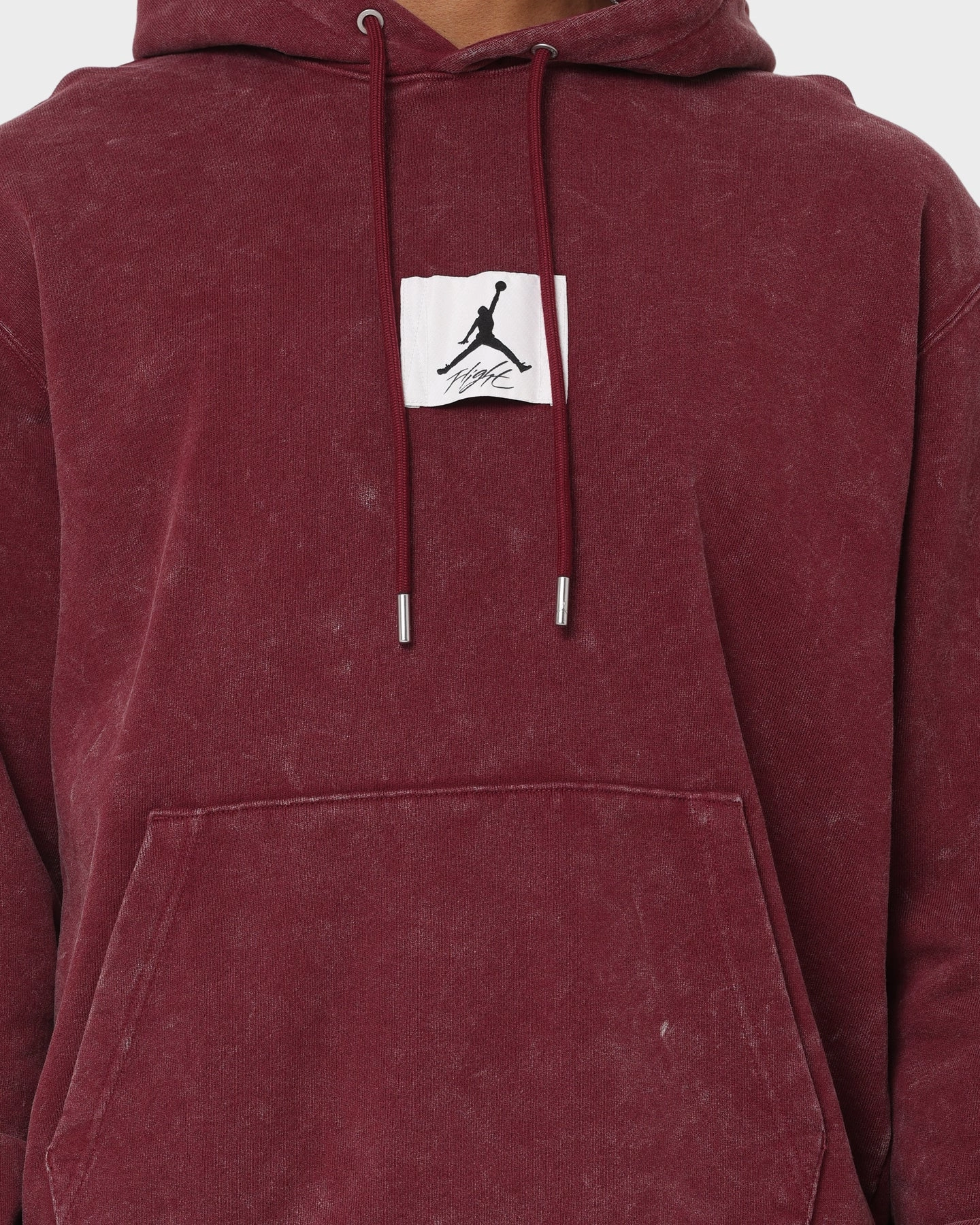 Potential Jordan Essential Statement Washed Fleece Pullover Hoodie Cherrywood Red