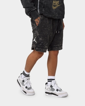 Comfortable Stretch Jordan Essential Statement Washed Fleece Shorts Black/Sail
