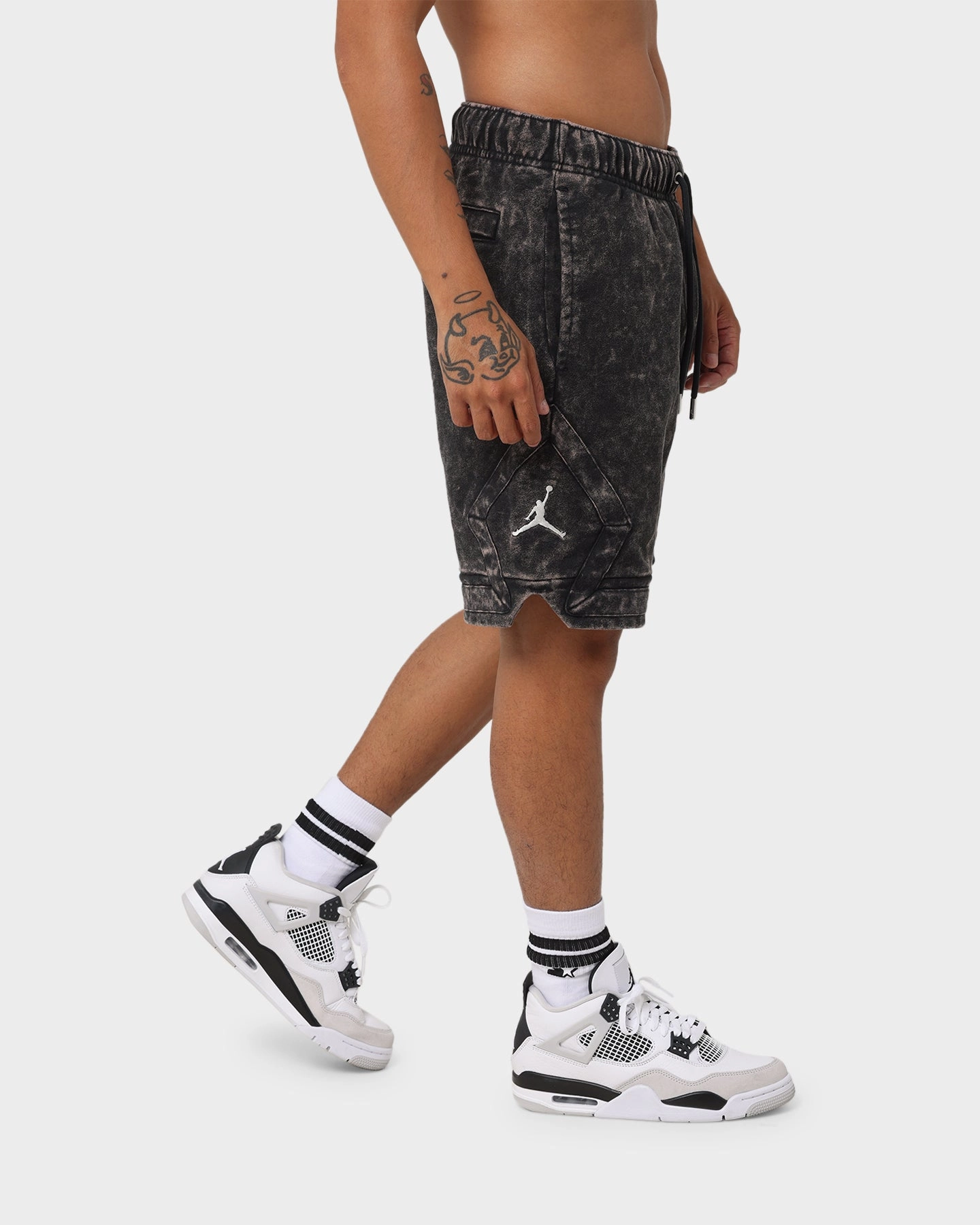 Jordan Essential Statement Washed Fleece Shorts Black/Sail FasteningLoops