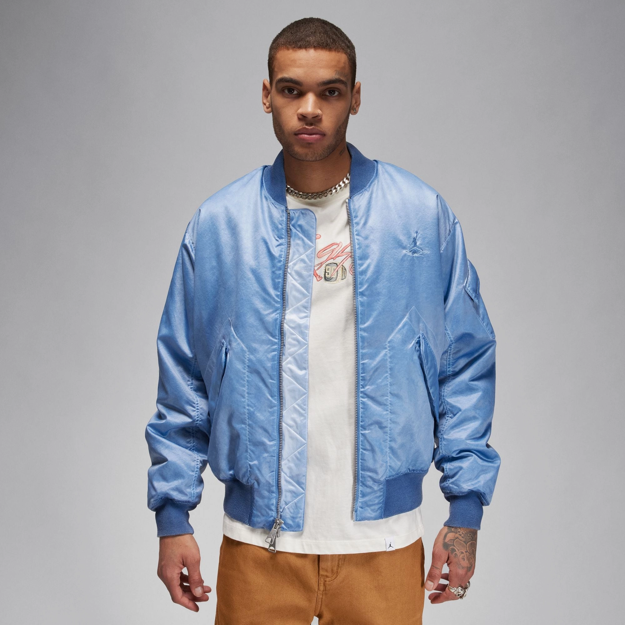 Anti Pilling Technology Jordan Essentials Bomber 'Blue Grey'
