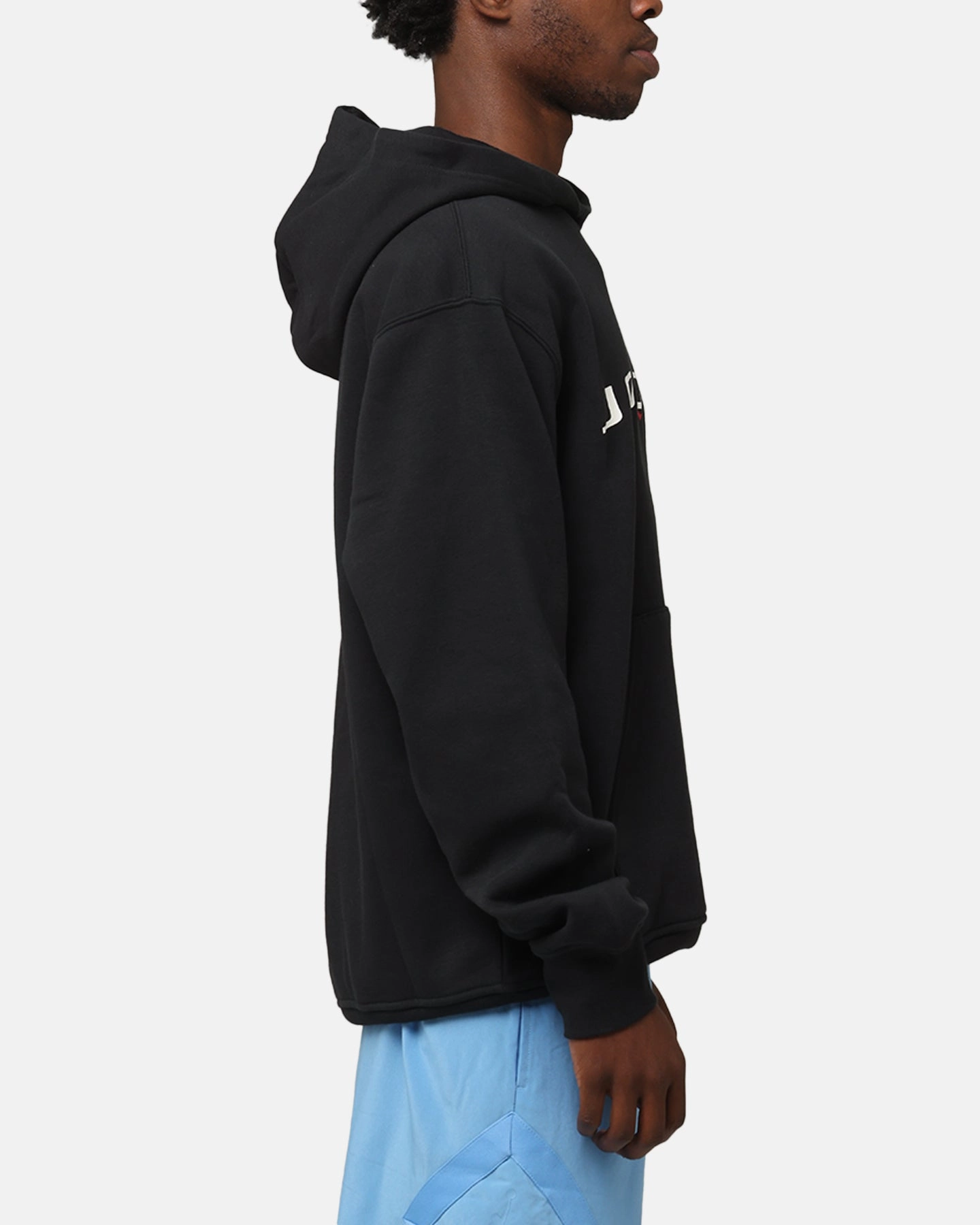 Jordan Essentials Fleece Air Stretch Hoodie Black Cordlock Adjustment System suitable for award ceremonies