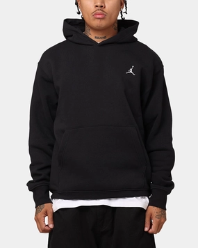 Jordan Essentials Fleece Pullover Black/Black/White elastic waistband Rain Friendly