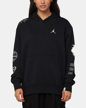 Overcome FoldableDesign Jordan Essentials Fleece Pullover Hoodie Black/White