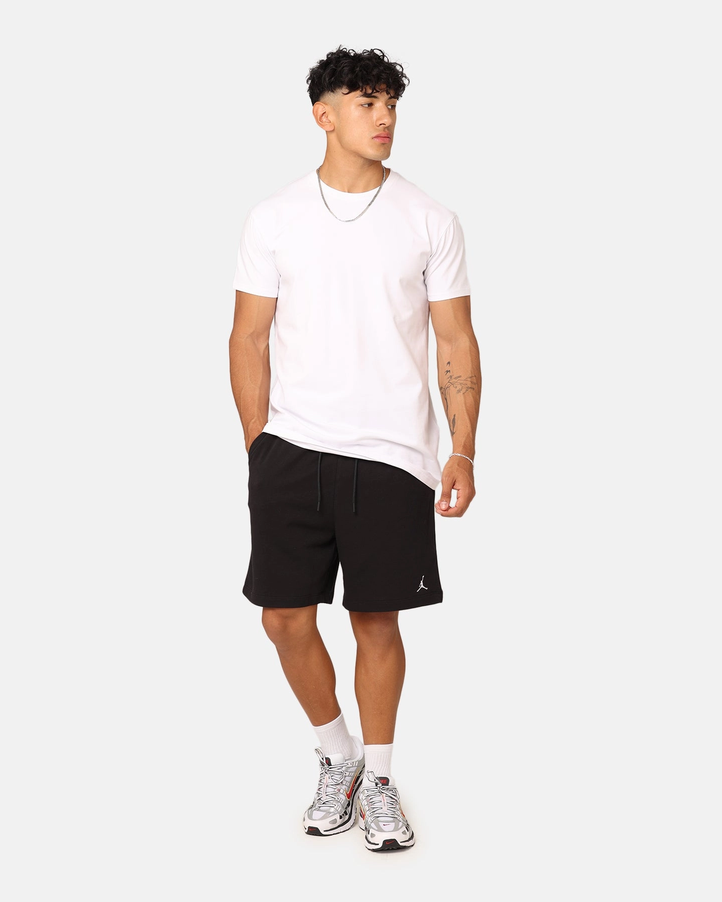 Jordan Essentials Fleece Shorts Black/Black/White Casual Fit Multi Pocket System