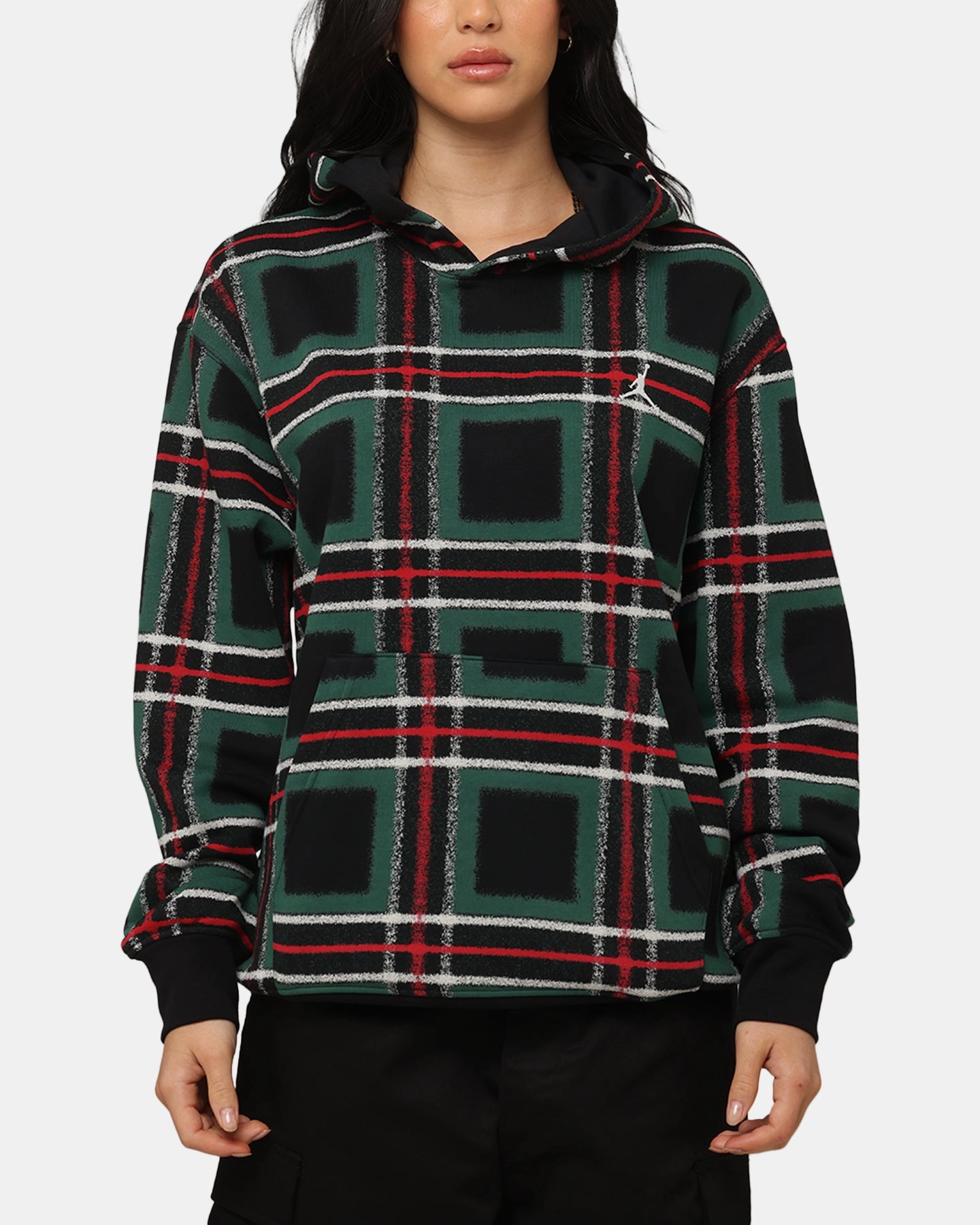 Jordan Essentials Holiday Fleece Pullover Hoodie Black/Sail Street Edge