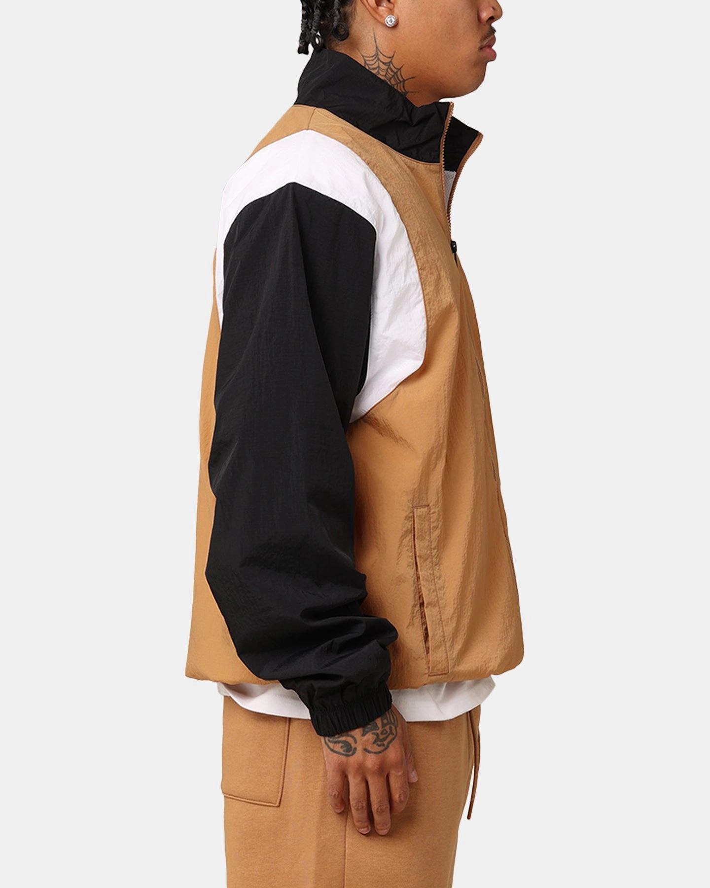 Jordan Essentials Jacket Dark Brown/White Lightweight Packable Build sunrise