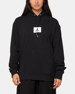 Highlighter Full length Jordan Essentials Statement Fleece Pullover Hoodie Black/Sail