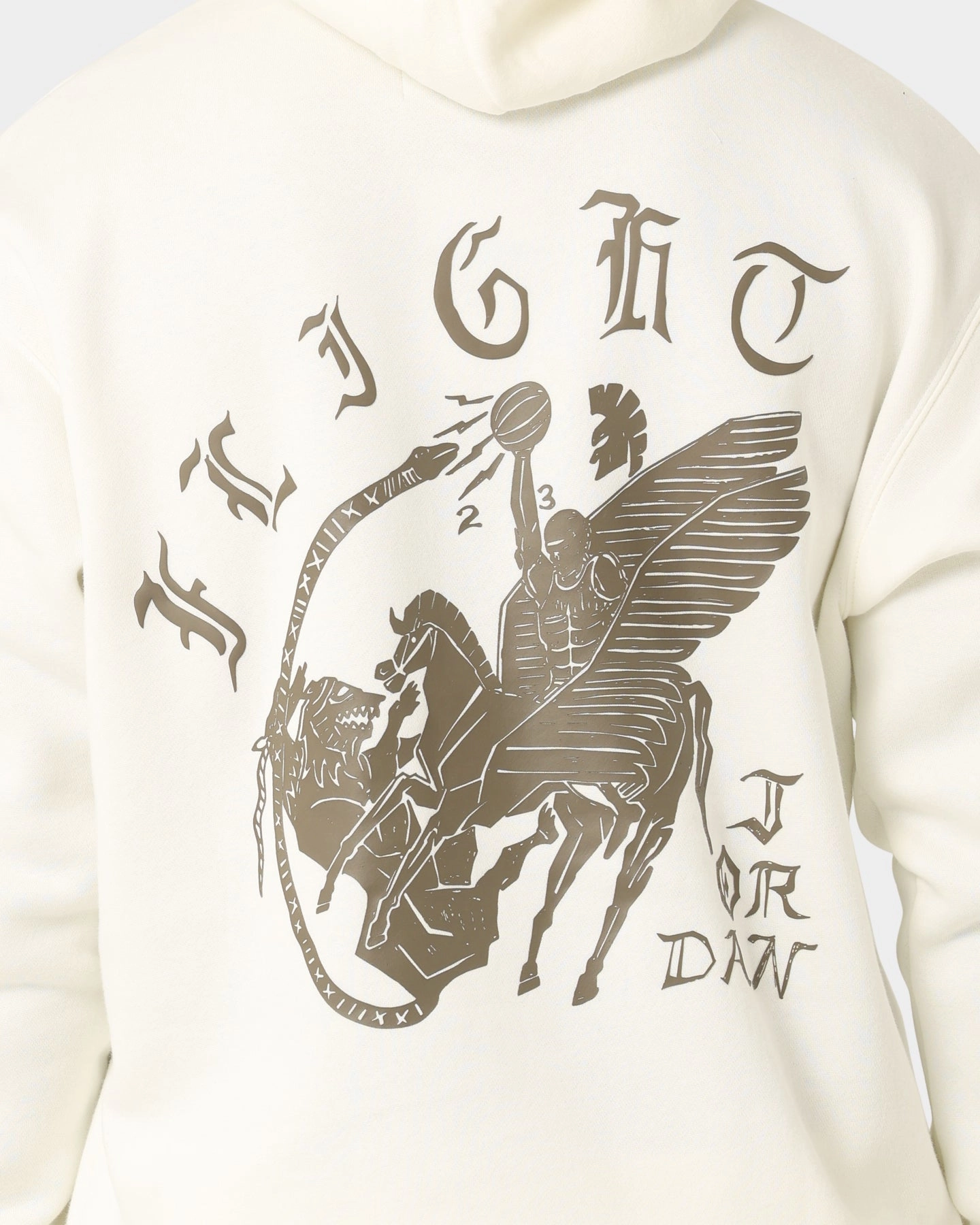 suitable for funerals Jordan Flight Artist Series Fleece Pullover Hoodie Sail/Palomino