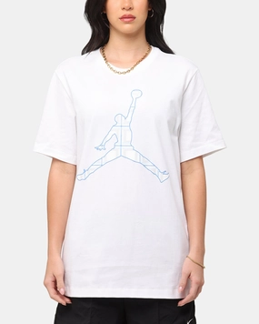 Outdoor Comfort Style Jordan Flight Essentials Holiday Crewneck T-Shirt White