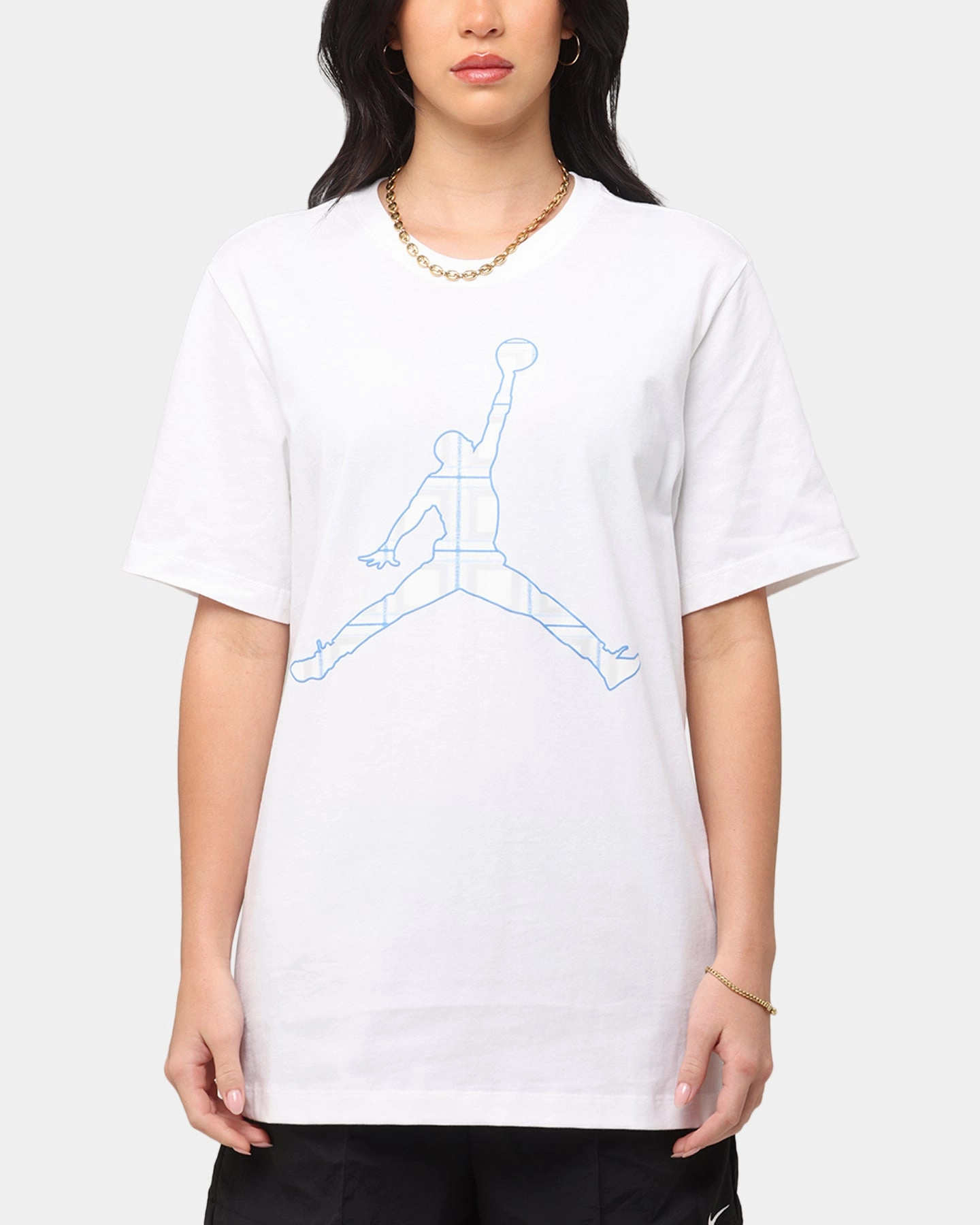 Outdoor Comfort Style Jordan Flight Essentials Holiday Crewneck T-Shirt White