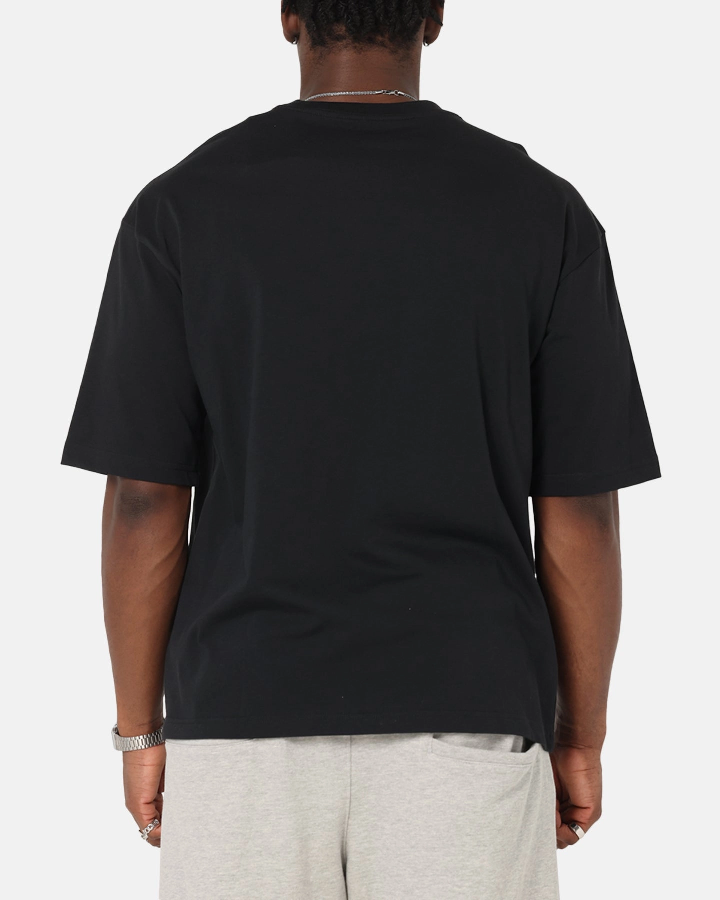 Personalized ZeroDistressFinish Jordan Flight Essentials Oversized Crewneck T-Shirt Black/Black