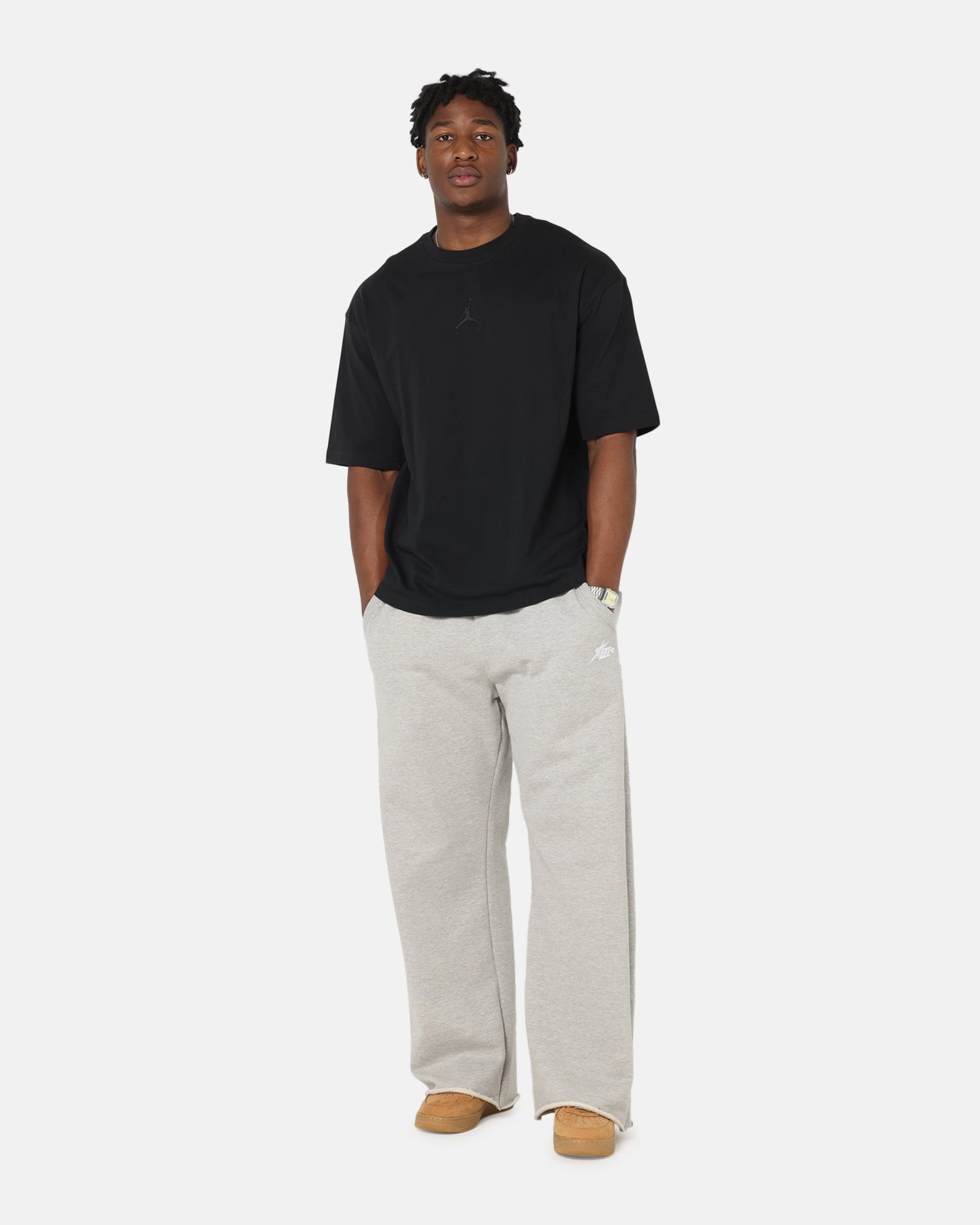 Jordan Flight Essentials Oversized Crewneck T-Shirt Black/Black Trendy Vibes LowImpact Manufacturing
