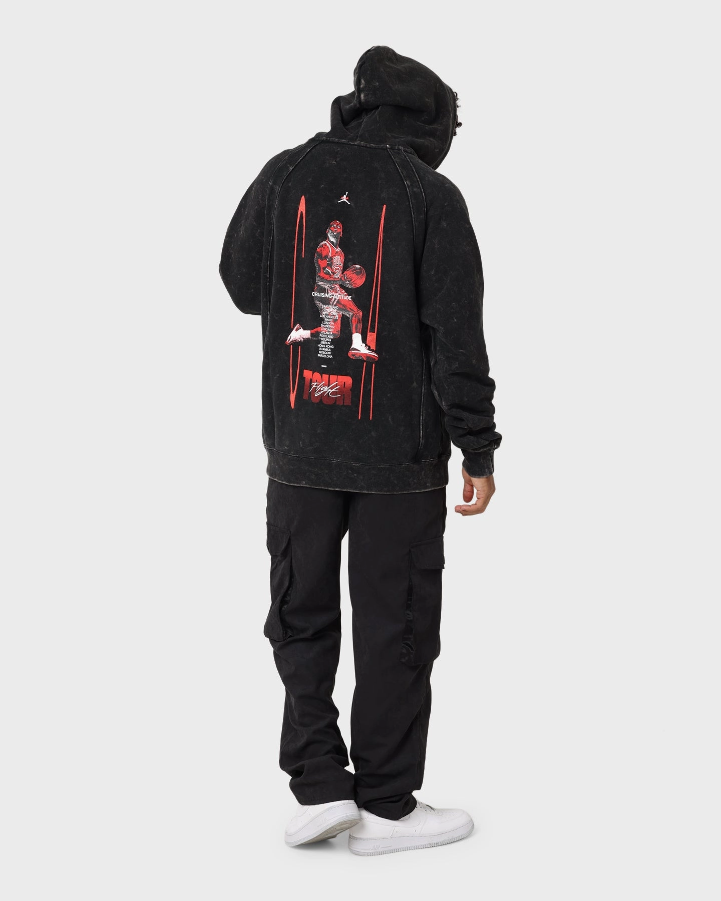 Jordan Flight Heritage French Terry Pullover Hoodie Black Safari