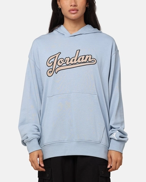 Jordan Flight MVP Fleece Pullover Hoodie Blue Grey Workplace Use