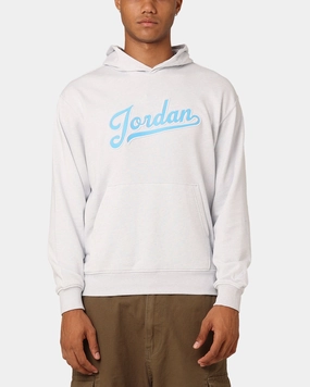 Back Ventilation Design Jordan Flight MVP Fleece Pullover Hoodie Pure Platinum