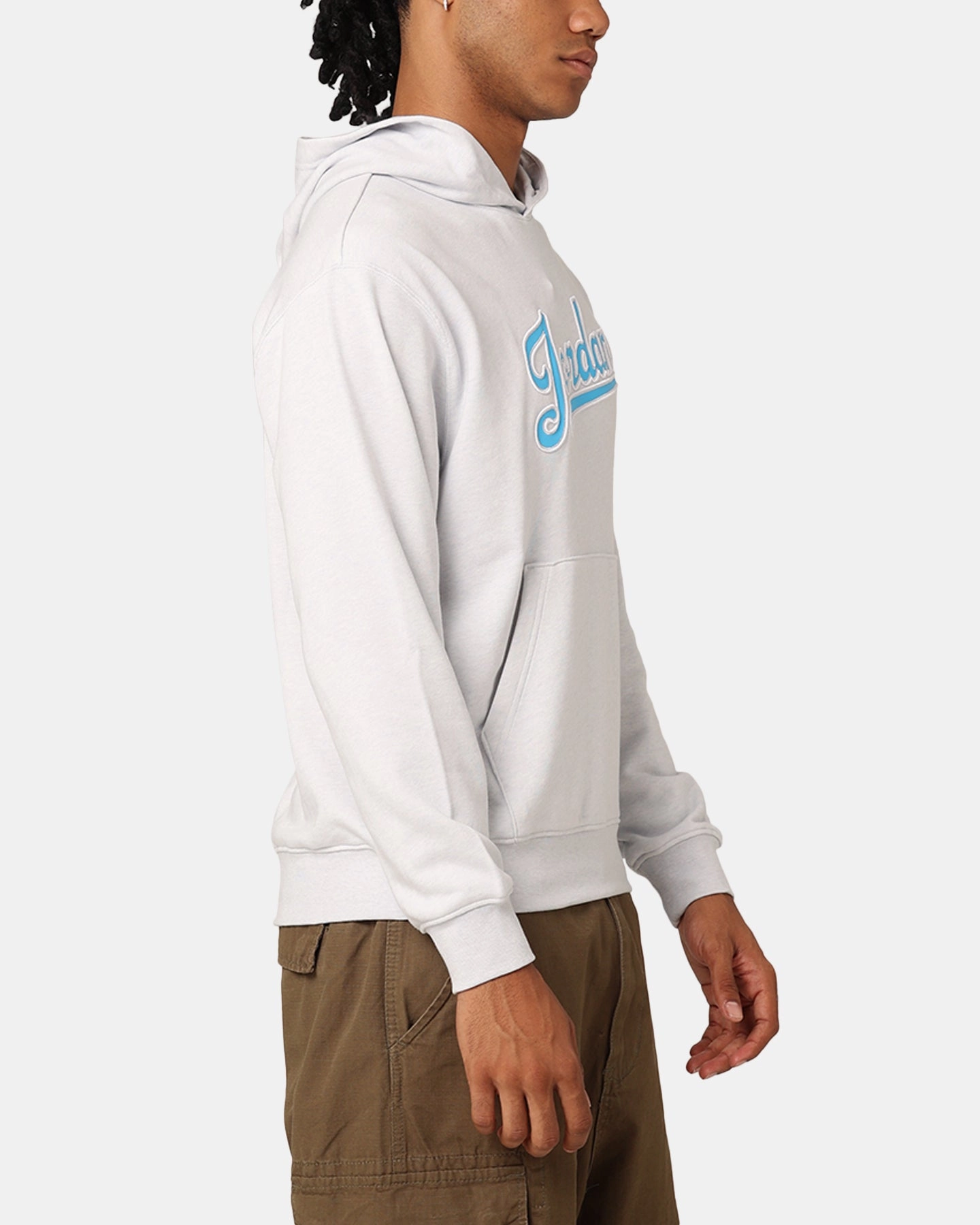 after sales service intermittent use Jordan Flight MVP Fleece Pullover Hoodie Pure Platinum