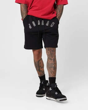 factory work Jordan Flight MVP Fleece Shorts Black/Sail