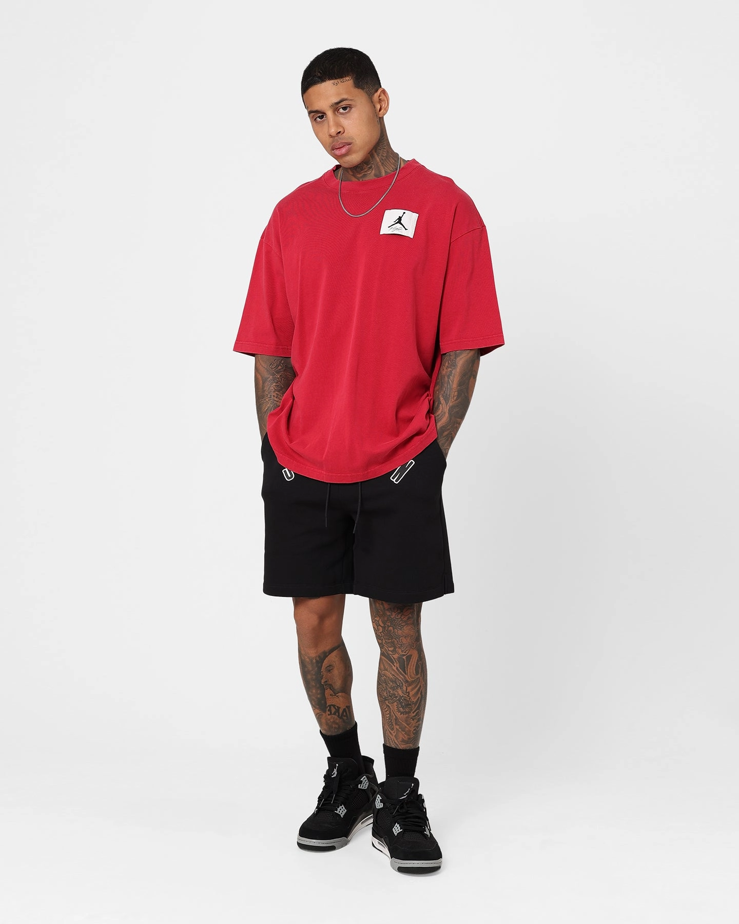 Laser Cut Edges Jordan Flight MVP Fleece Shorts Black/Sail
