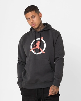 All-Weather Comfort Clock Jordan Flight MVP Graphic Fleece Pullover Hoodie Off Noir