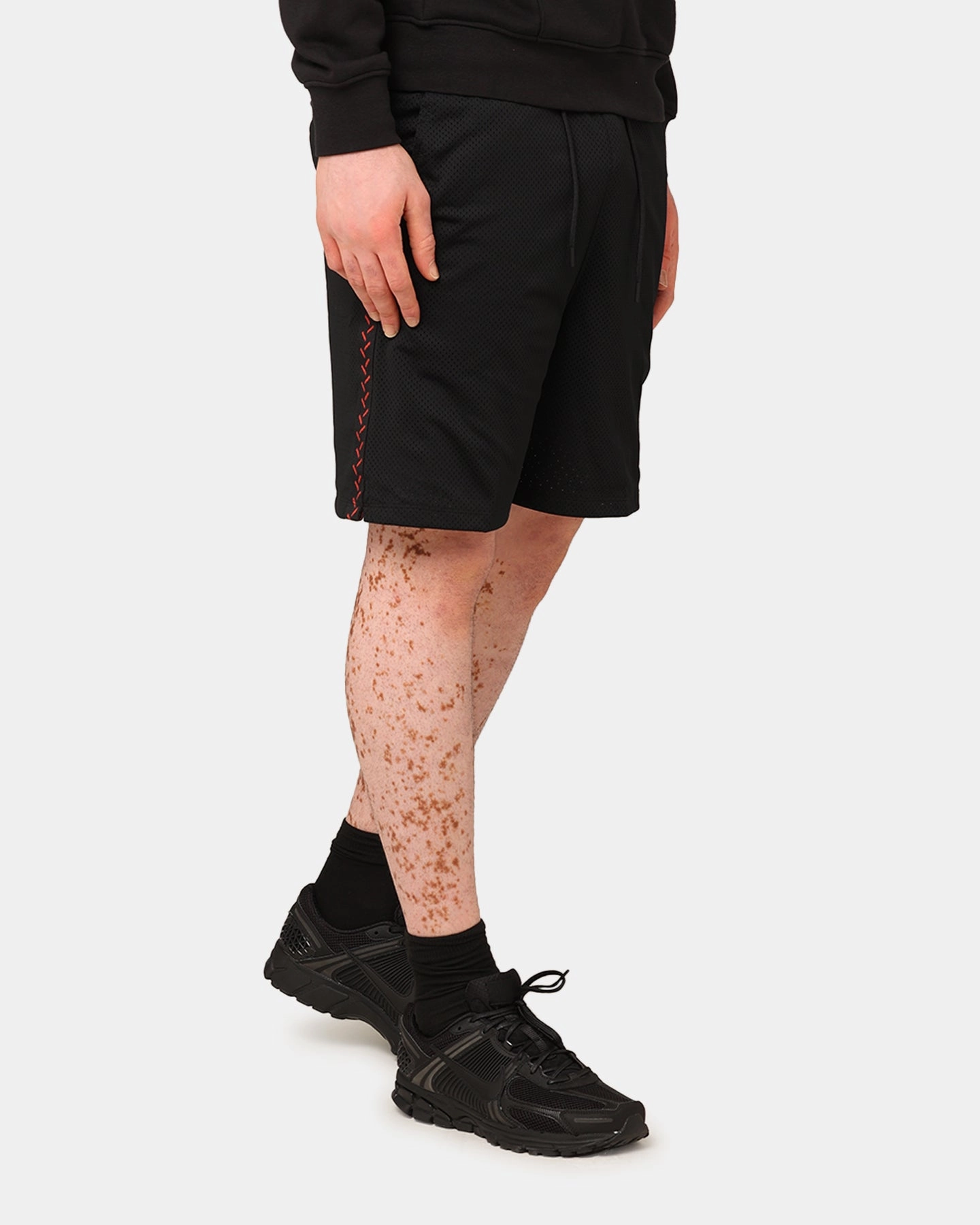 Jordan Flight MVP Mesh Shorts Black/Dune Red Bold colors Flexible Hemline