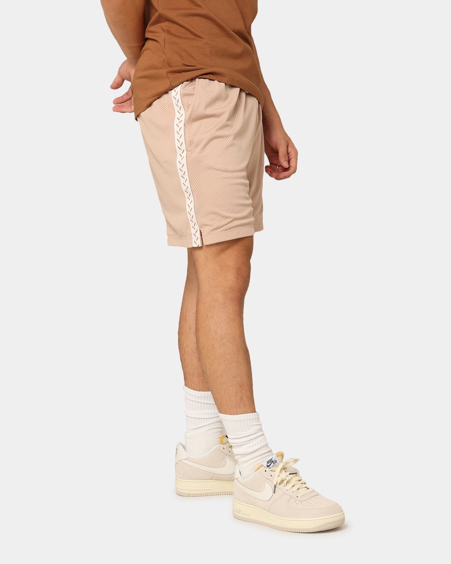 Jordan Flight MVP Mesh Shorts Medium Brown Moisture Management Lining Sporty Vibes