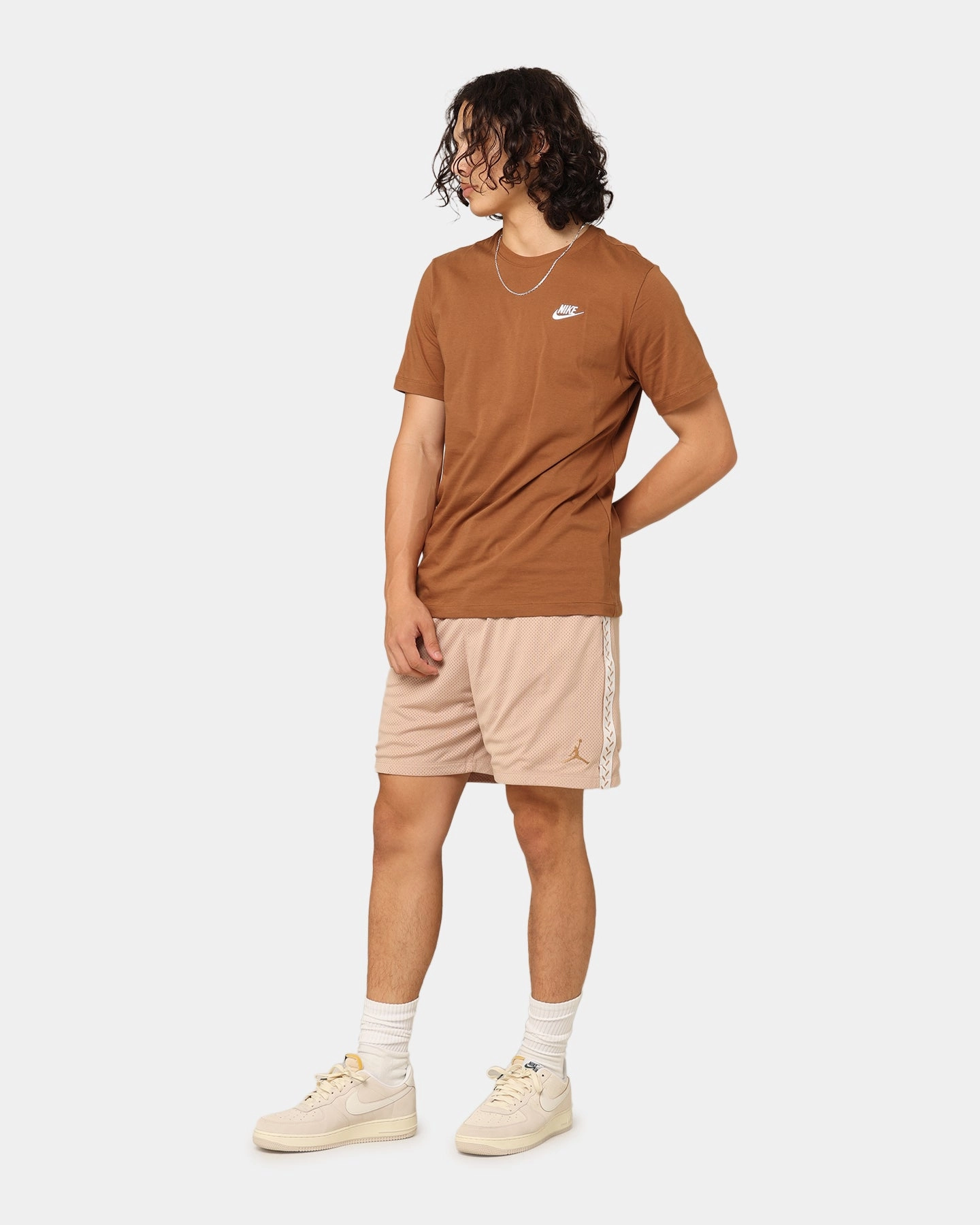 tank top Wedding Gift Jordan Flight MVP Mesh Shorts Medium Brown