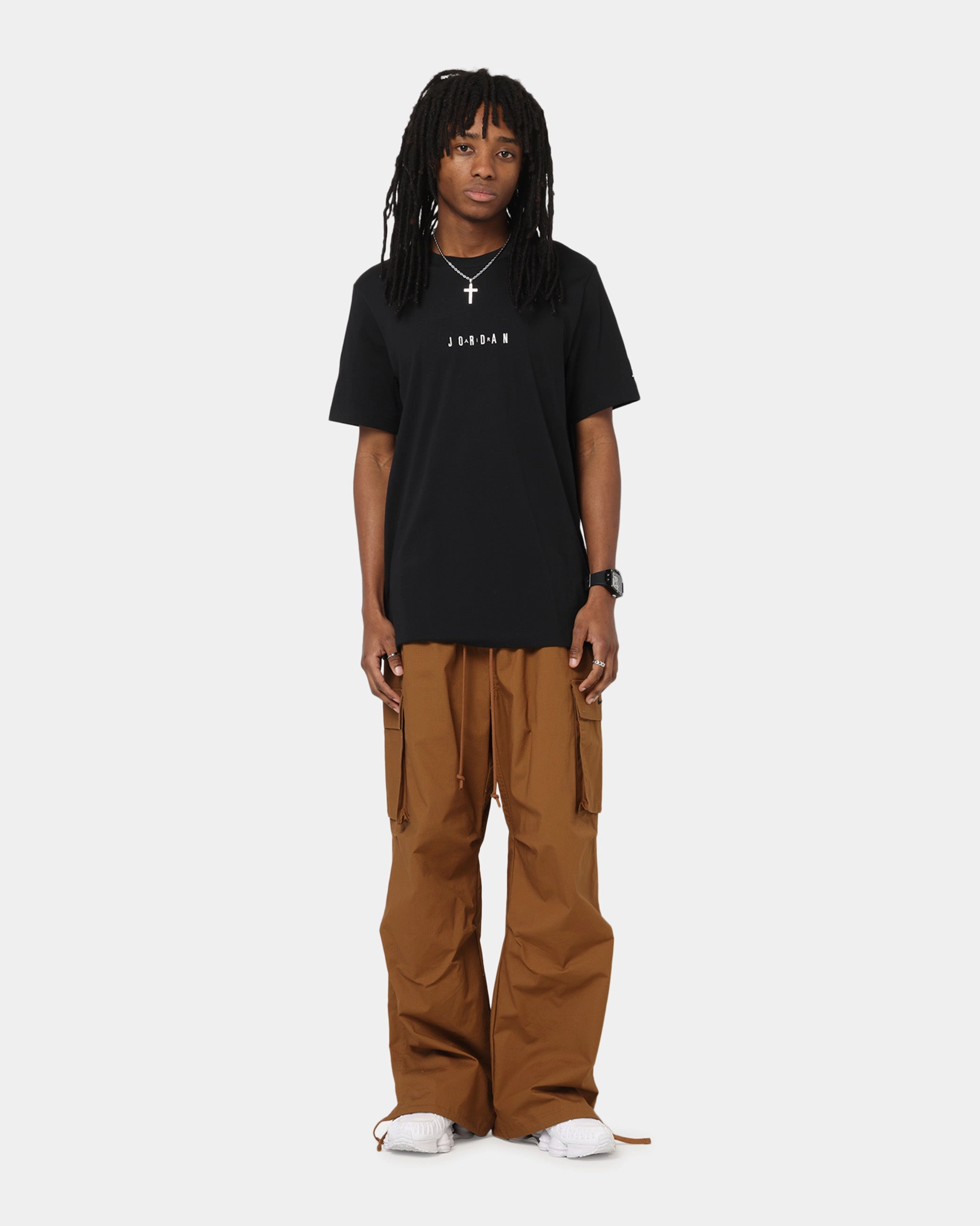 LowImpact Manufacturing Relax Outfit Jordan Jumpman Air Crewneck T-Shirt Black/Sail