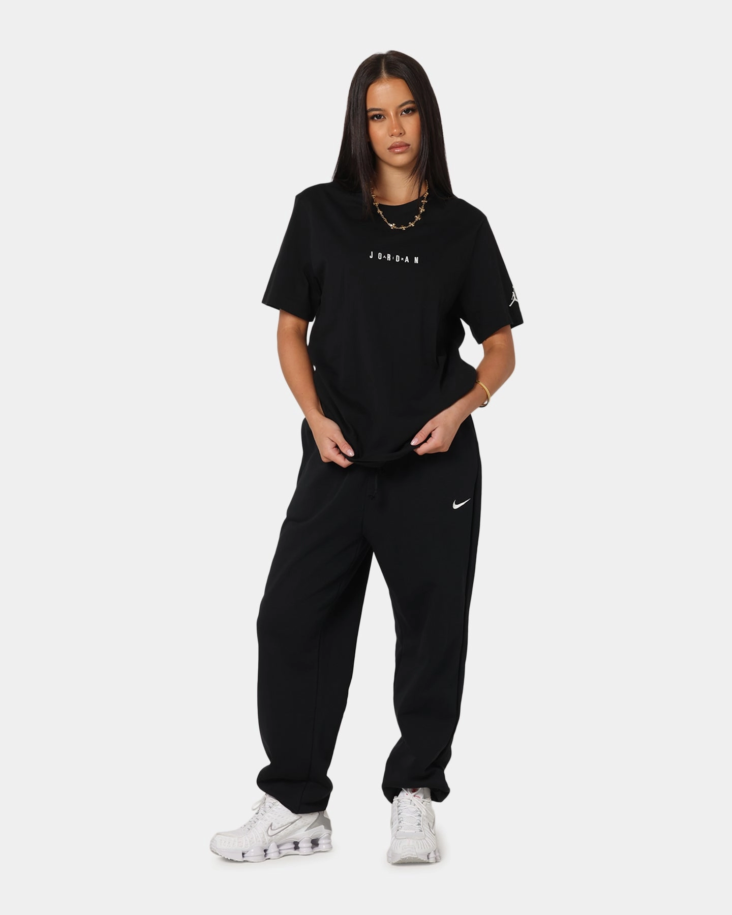Simple Fit Jordan Jumpman Air Crewneck T-Shirt Black/Sail