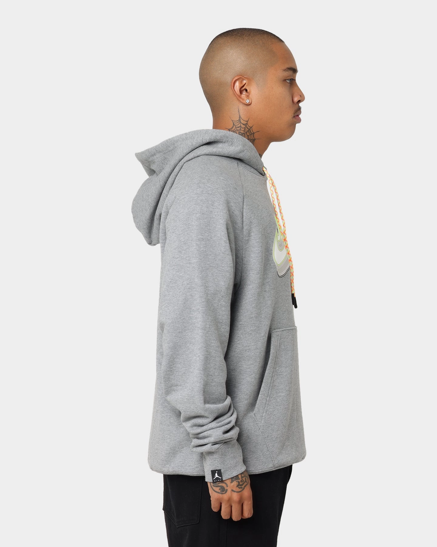Jordan Jumpman Fleece Pullover Hoodie Carbon Heather Razor Windproof Outer Layer