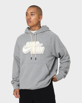 Jordan Jumpman Fleece Pullover Hoodie Carbon Heather Aim platform