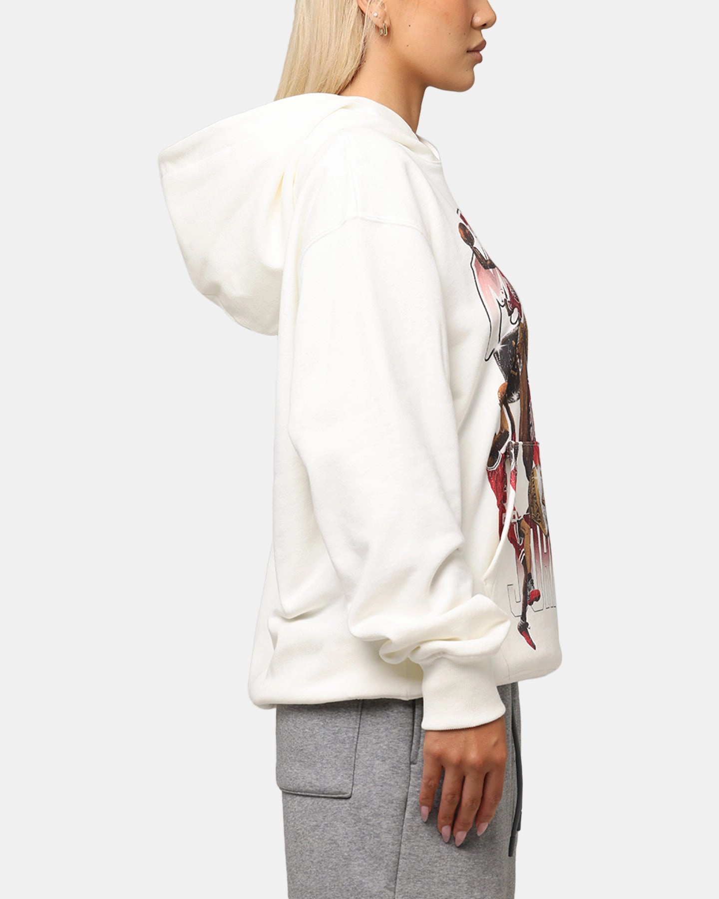 Jordan Jumpman Flight Graphic Fleece Pullover Hoodie Sail Minimal Lightness Enthusiast - targeted