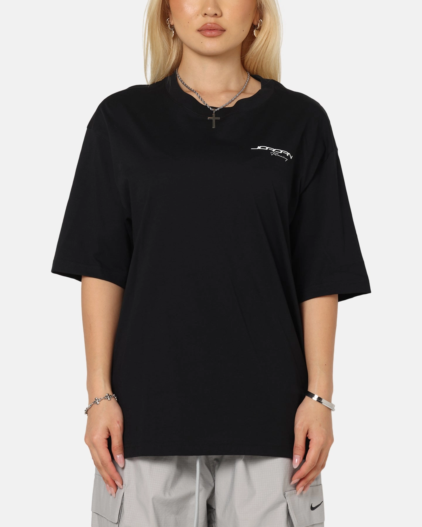 Jordan Jumpman Graphic T-Shirt Black/White Stretchable Everyday Layering