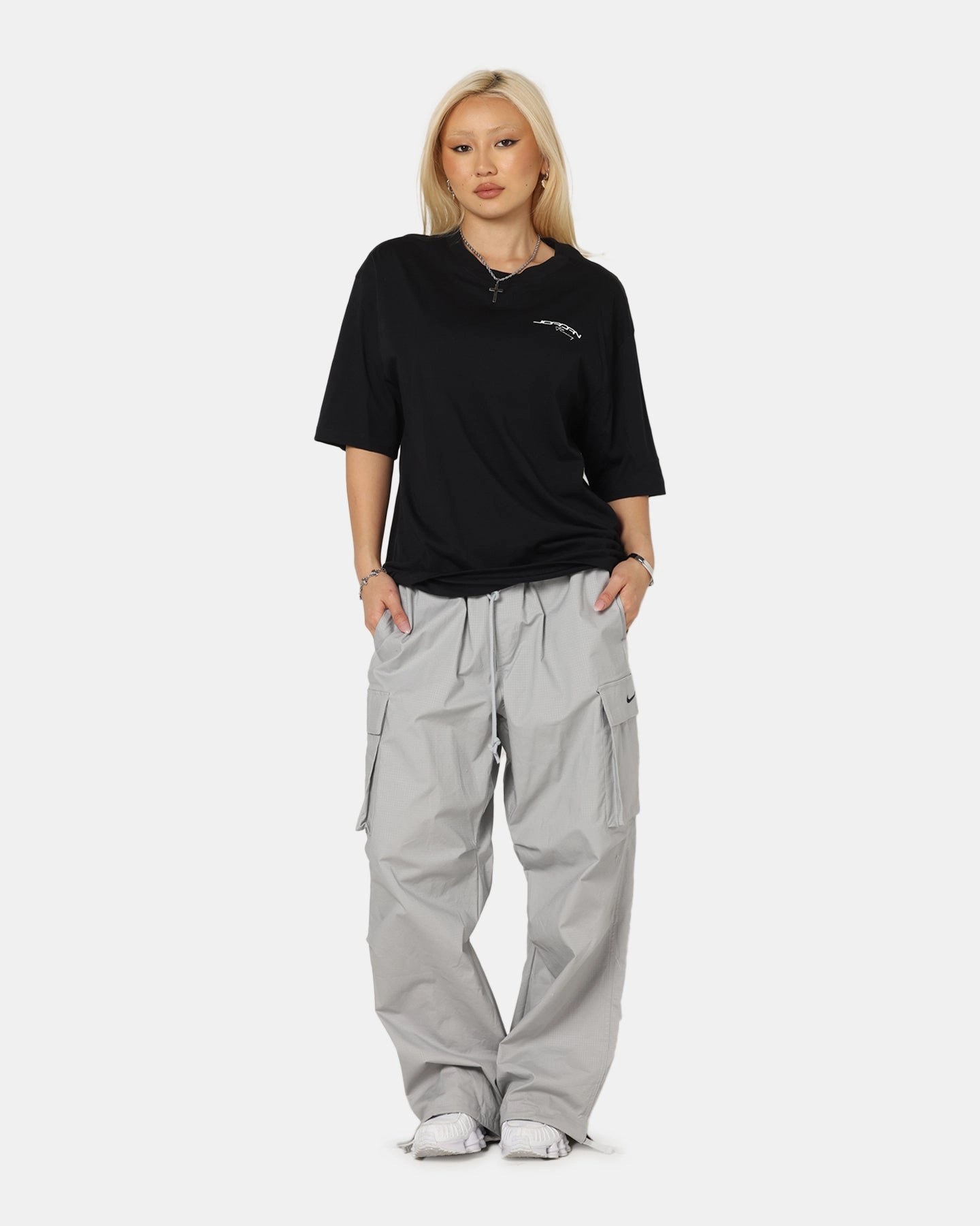 Striped Pattern informal gathering Jordan Jumpman Graphic T-Shirt Black/White