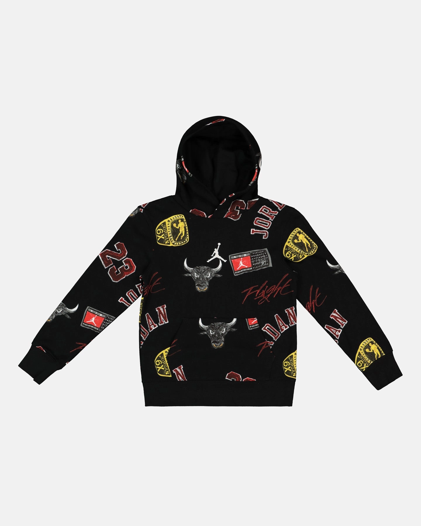 Eco Friendly Insulation Jordan Kids' Essentials AOP Pullover Hoodie Black