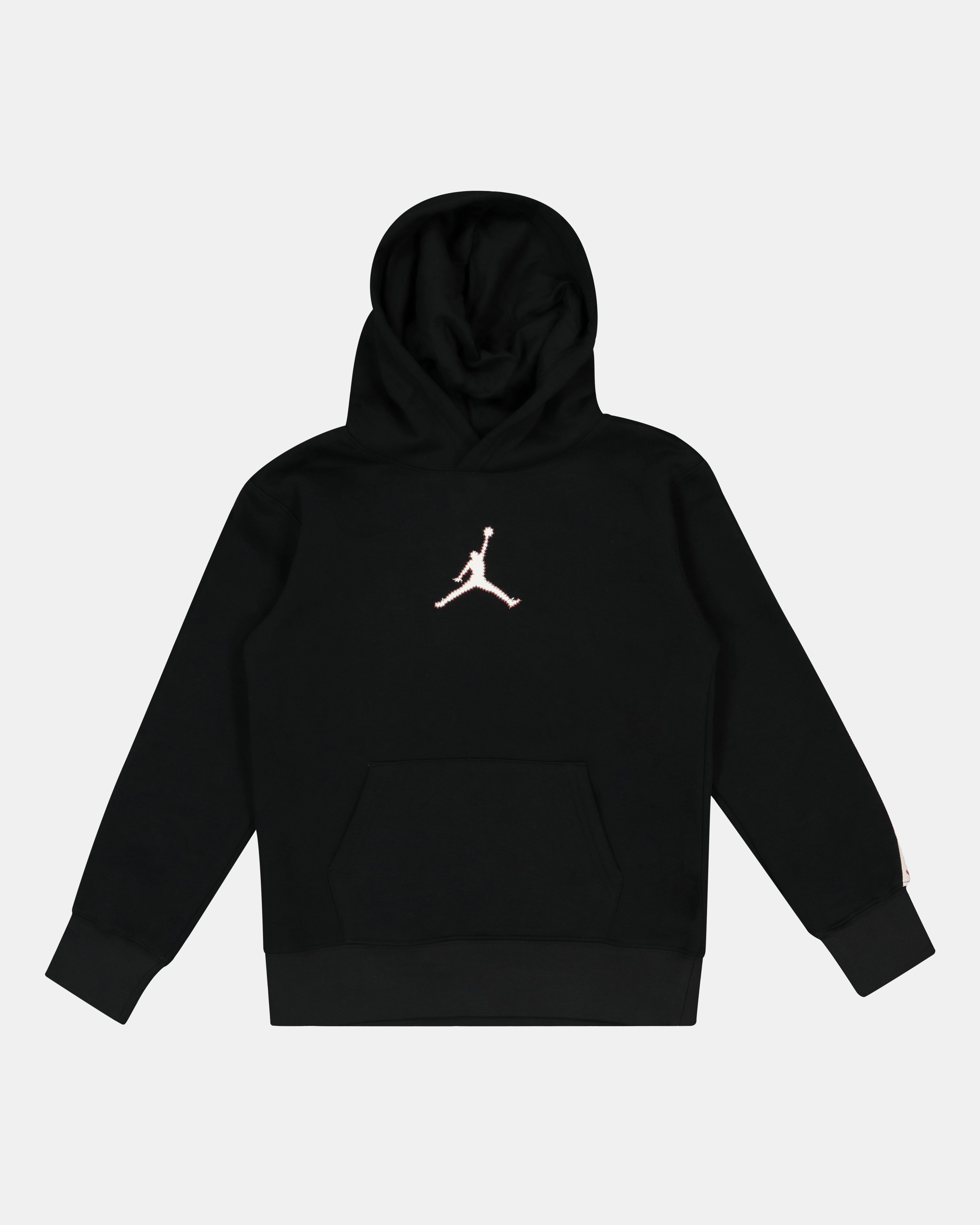 Jordan Kids' Flight MVP Fleece Pullover Hoodie Black Multi Panel Construction Outdoor Shield