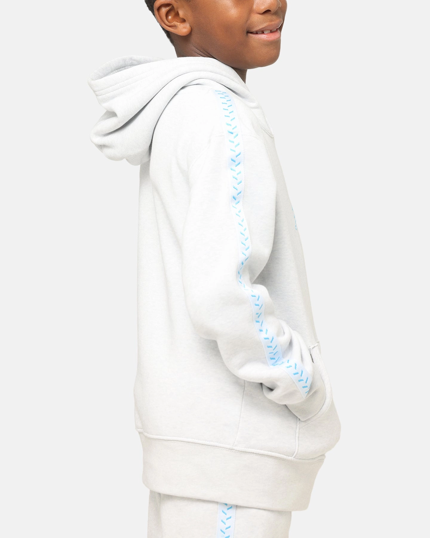 Jordan Kids' Flight MVP Fleece Pullover Hoodie Pure Platinum Classic Style Outdoor Protection