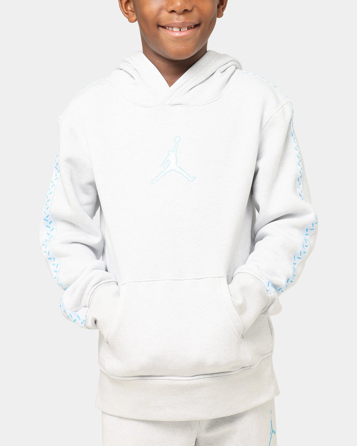Lightweight Comfort beachgoer Jordan Kids' Flight MVP Fleece Pullover Hoodie Pure Platinum