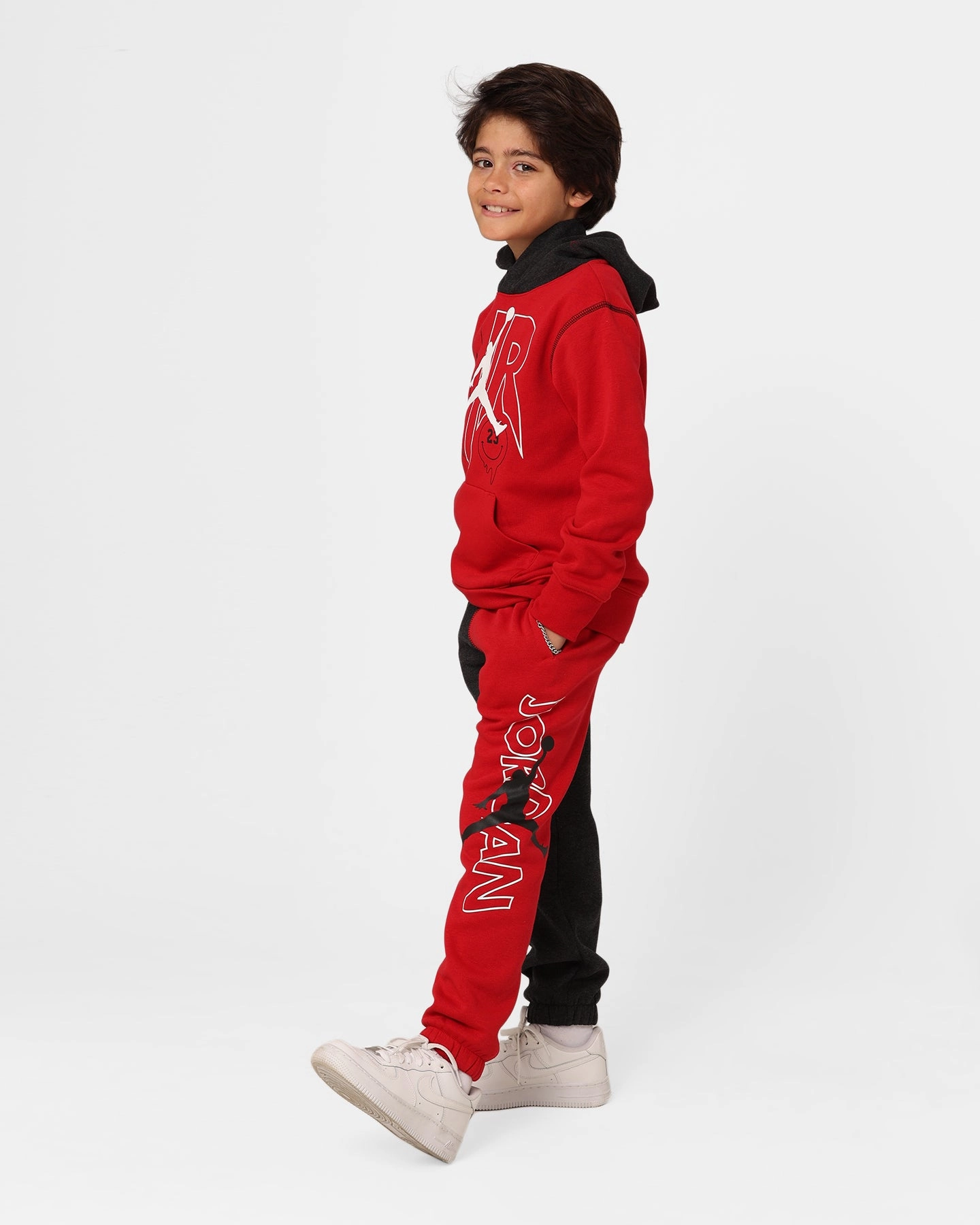 Jordan Kids' Lucid Dreams Fleece Hoodie Gym Red single layer