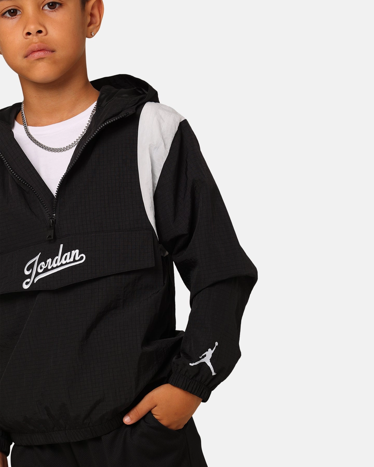 Jordan Kids' MJ Flight MVP Harbour Jacket Black Prom