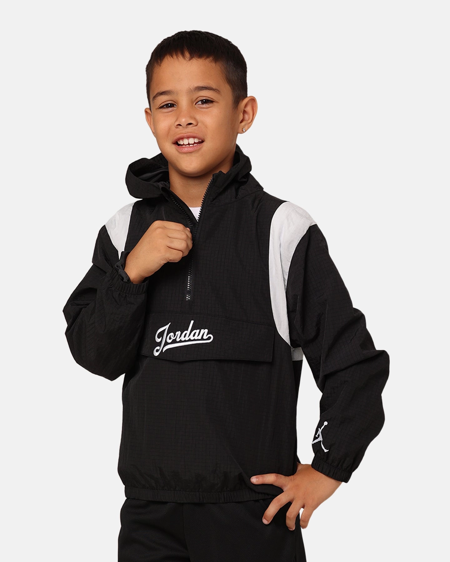 Jordan Kids' MJ Flight MVP Harbour Jacket Black Fedora