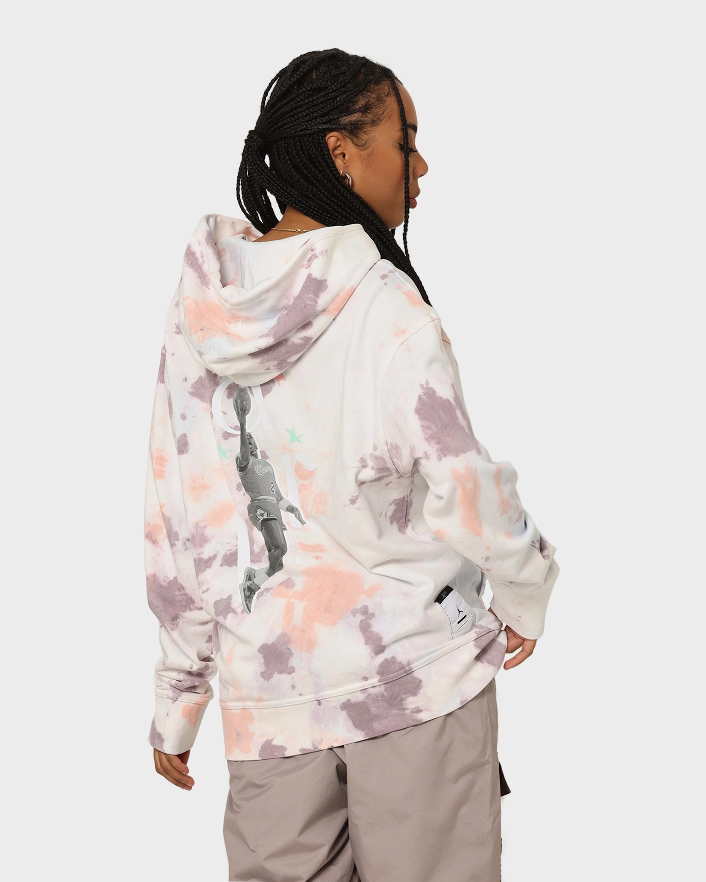 Solid-color Jordan MJ Sport DNA Fleece Pull Over Hoodie Plum Fog