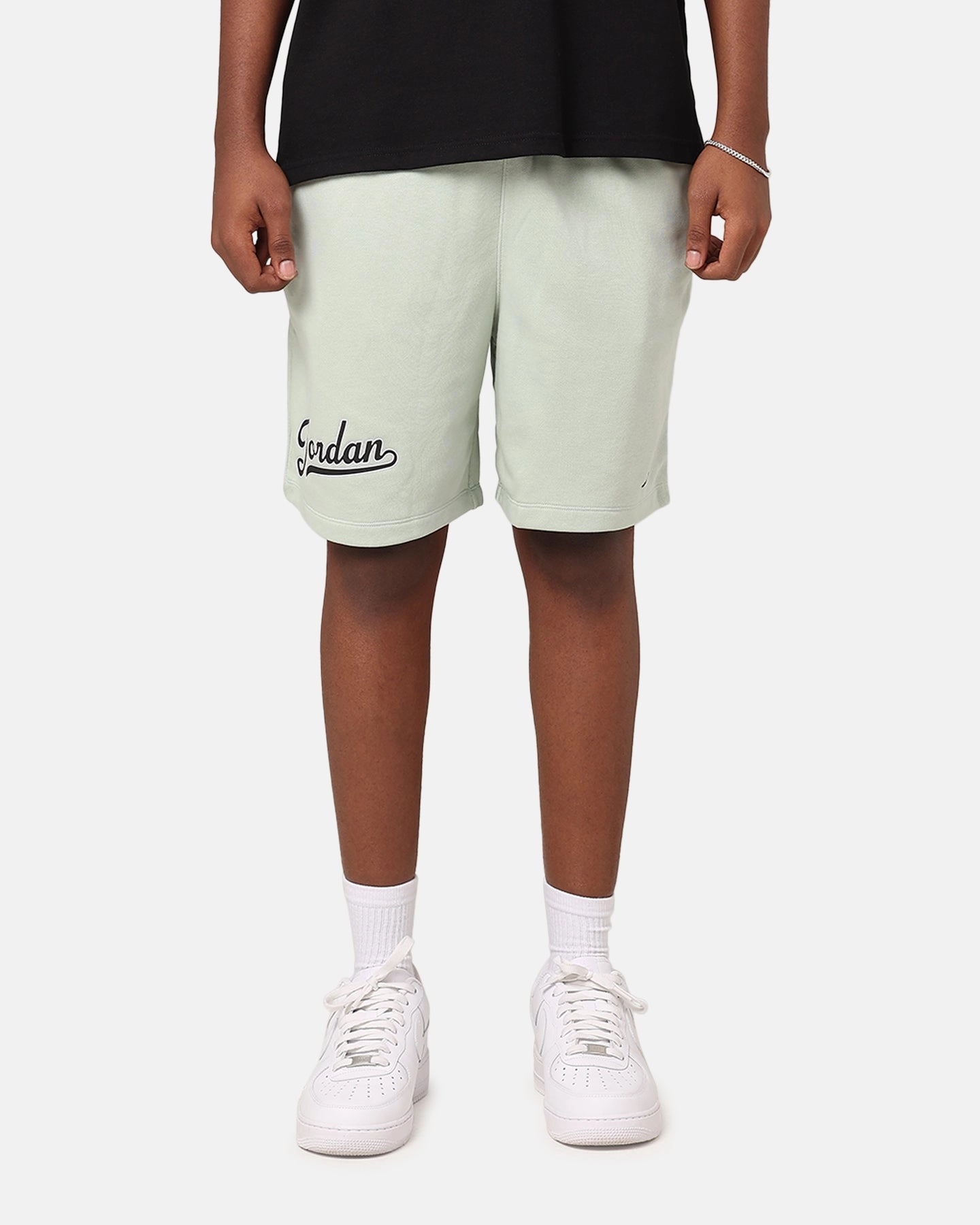 Jordan MVP Flight Fleece Short Seafoam/Black Punk style overalls