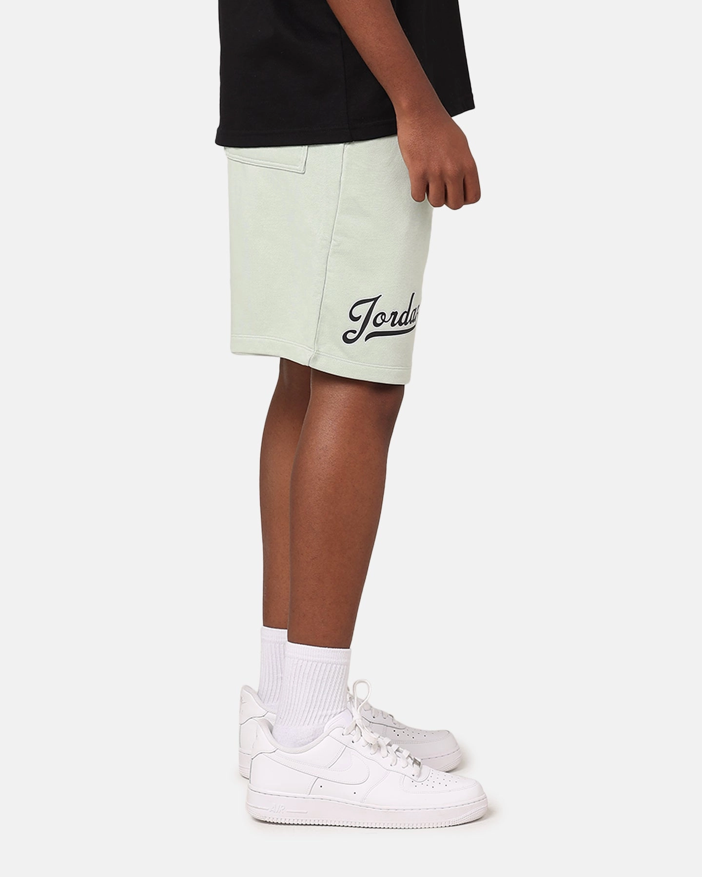 Jordan MVP Flight Fleece Short Seafoam/Black Wrinkle Resistant Finish Printed design