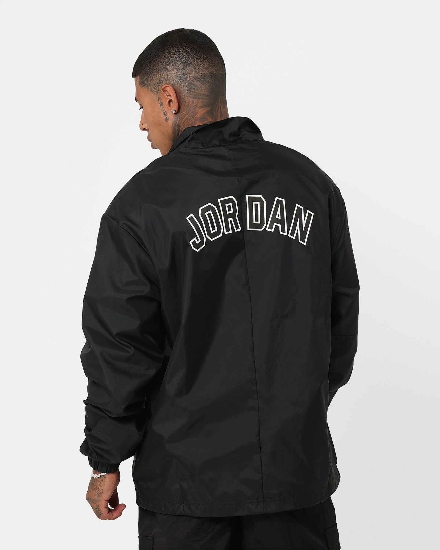 Jordan Sport DNA Statement Jacket Black Zipper Closure Stretch Enhanced Mobility