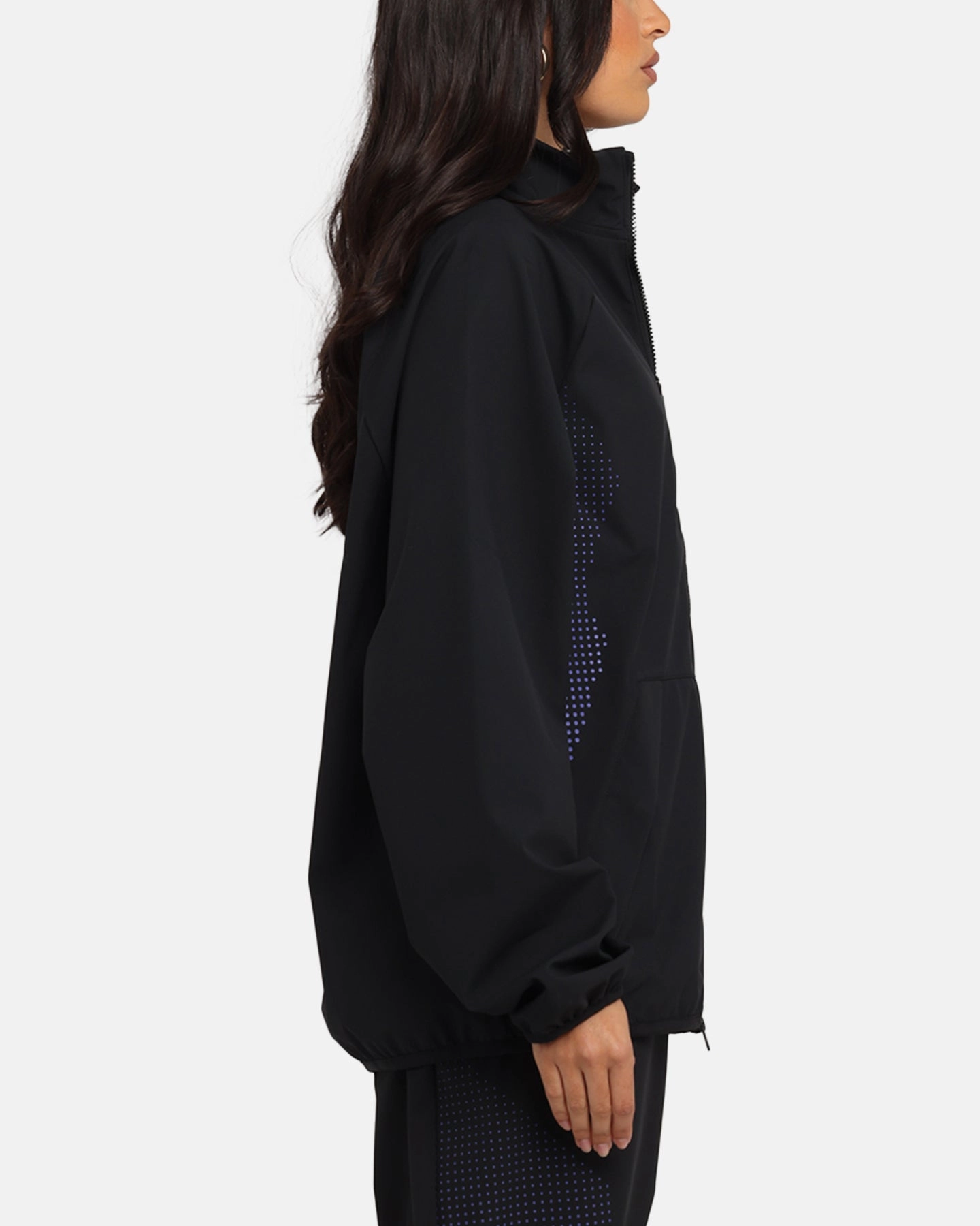 Stretch Enhanced Mobility Double Layer Design Jordan Sport Jam Sport Warm-Up Jacket Black/Purple