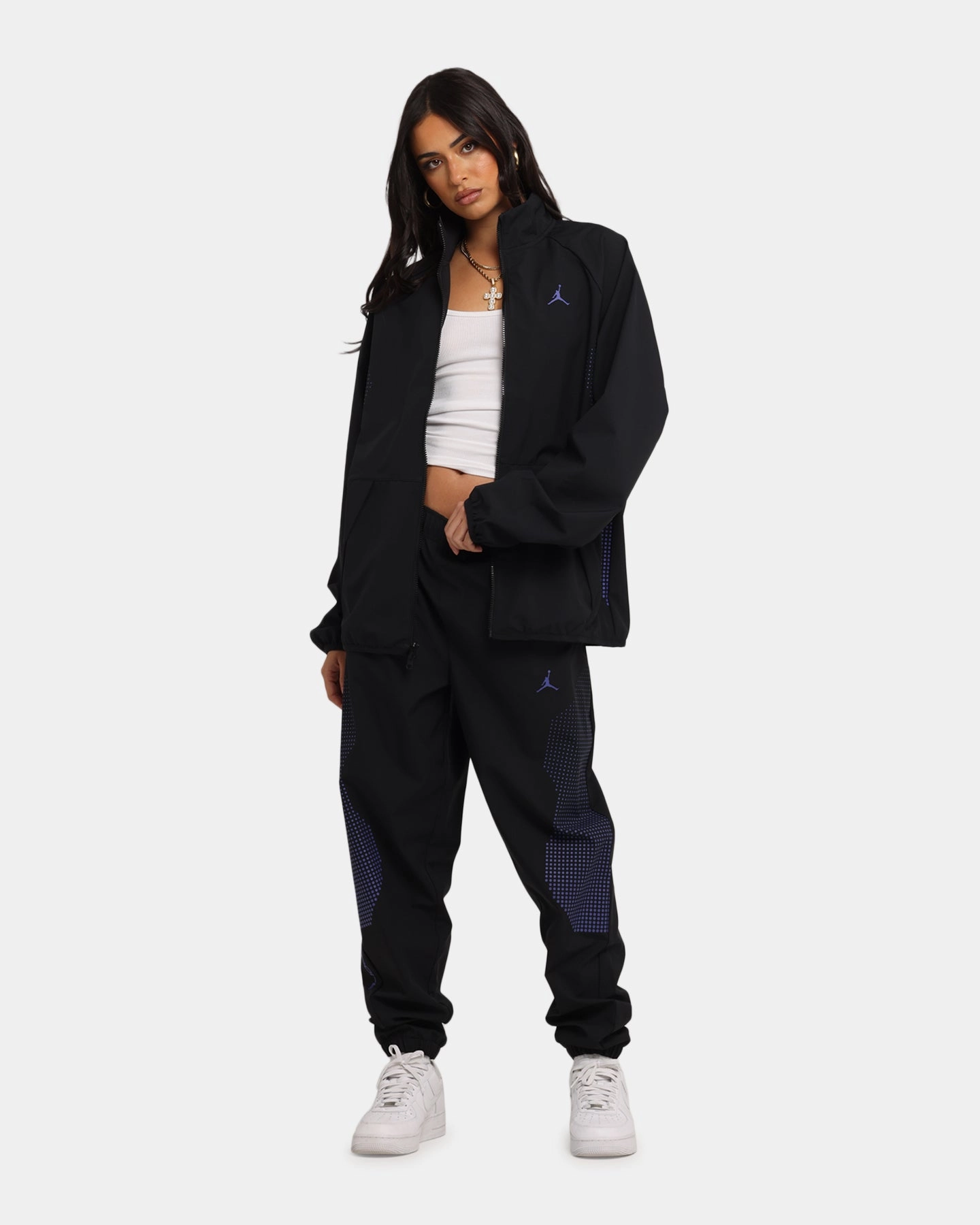 Jordan Sport Jam Warm-Up Pants Black/Purple Erasable Logo Patch