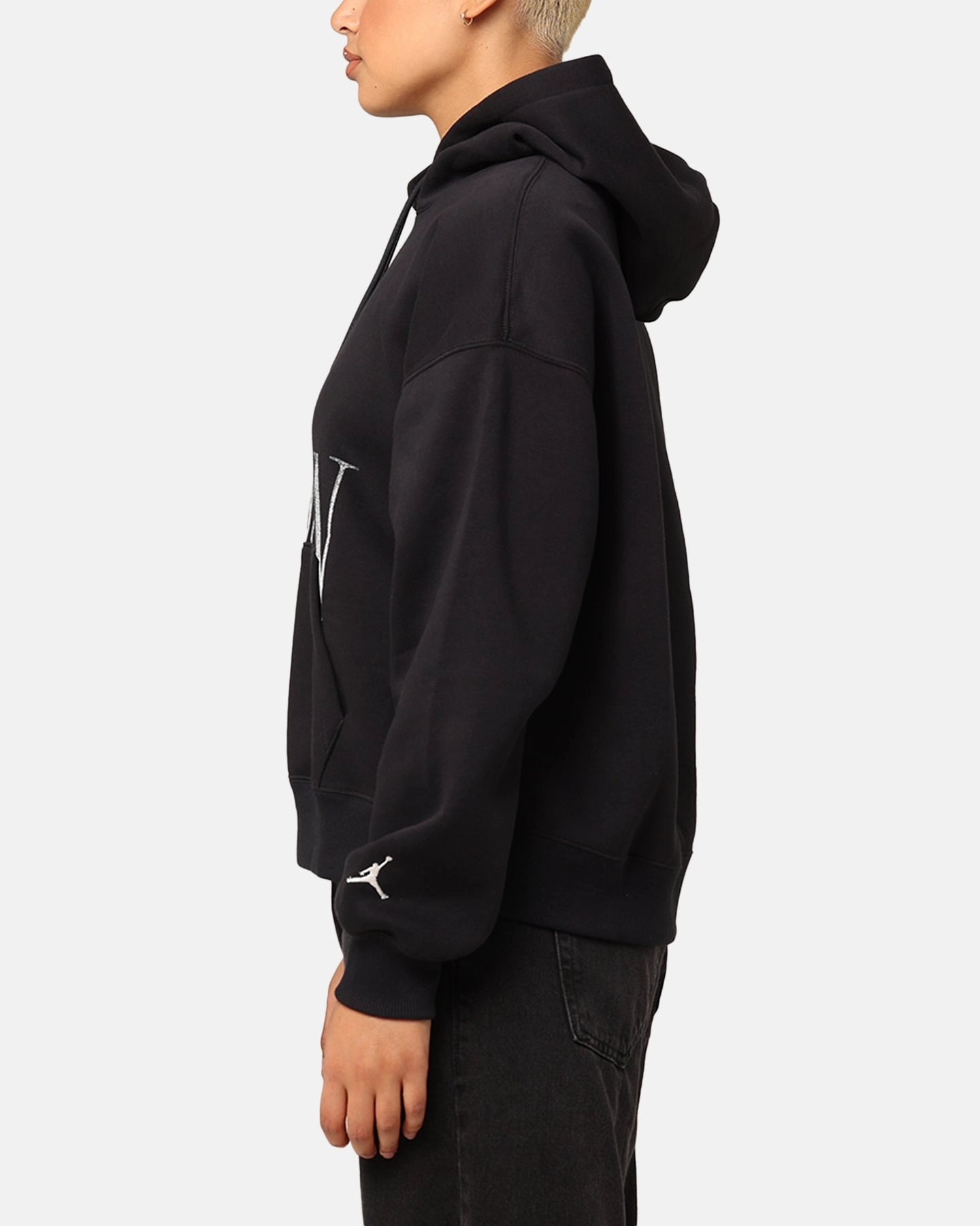 High - end Prize Jordan Women's Brooklyn Fleece Pullover Hoodie Black/Sail